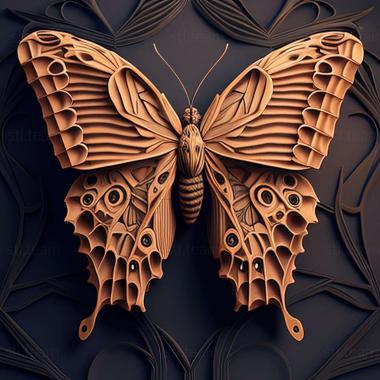 3D model Papilio palinurus (STL)